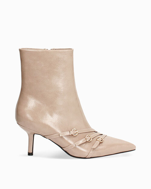 Botines taupe tac&oacute;n 7 cm elegantes, TAUPE