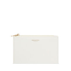 Cartera de mujer blanca con cremallera, Primadonna, 255101005EPBIANUNI, 001a
