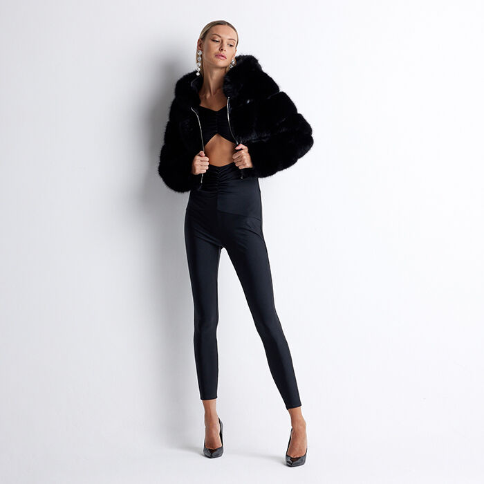 ABBIGLIAMENTO PELLICCIA FUR NERO