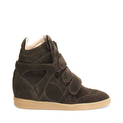 Sneakers in camoscio testa di moro, Primadonna, 263455010CMMORO038, 001a