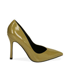 Escarpins en naplak vert militaire, talon 10,5 cm , Primadonna, 202186102NPMILI036, 001a