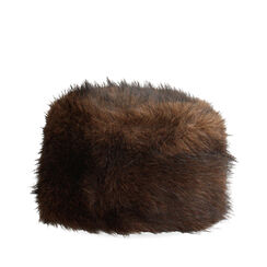 Chapeau marron-noir en fourrure synthétique pour femme, Primadonna, 26B441401FUMANEUNI, 001a