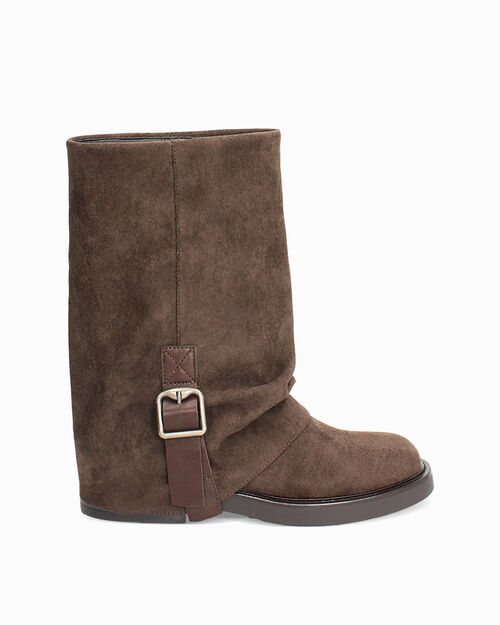 ZAPATOS BIKER MICROFIBRA MORO, DK BROWN