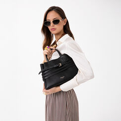 Sac &agrave; main noir avec d&eacute;tails &eacute;l&eacute;gants, Primadonna, 27D900848EPNEROUNI, 002 preview