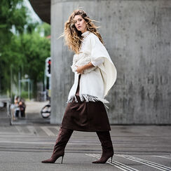 Botas en microfibra azul noche con tacón de 10 cm, Primadonna, 262104501MFMORO036, 002 preview