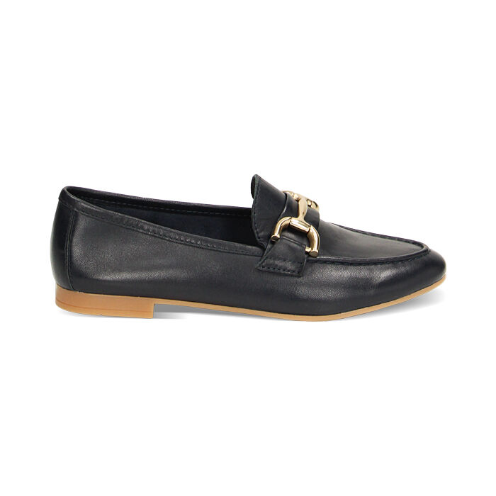 Mocassins femme en cuir bleu Primadonna Collection