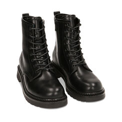 Anfibio nero, tacco in gomma 3 cm, Primadonna, 240685302EPNERO035, 002a