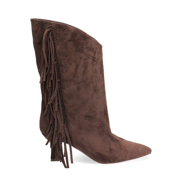 Botines marr&oacute;n oscuro tac&oacute;n 6,3 cm, Primadonna, 274904801MFMORO035