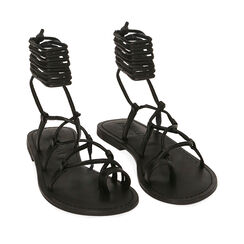 WOMEN SHOES FLAT LEATHER NERO, Primadonna, 216708032PENERO035, 002a