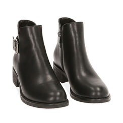 CALZATURA BIKER SINTETICO NERO, Primadonna, 220621683EPNERO035, 002a