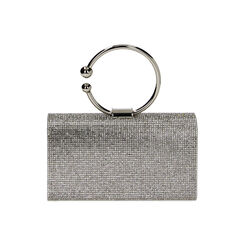 Mini bag donna argento in laminato con pietre, Primadonna, 255102425LPARGEUNI, 004 preview