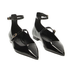 Bailarinas negras de charol de punta, Nueva Coleccion Zapatos, 224906001VENERO036, 002 preview