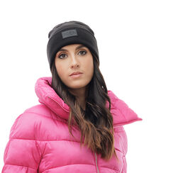 Cappello nero in tessuto, 24R115216TSNEROUNI, 002a