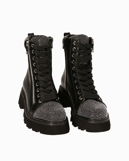 Anfibi neri con strass, BLACK