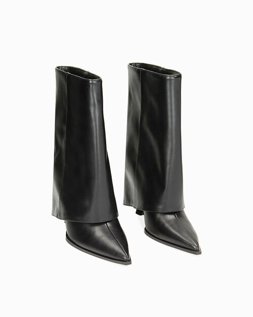 Tronchetti neri, tacco 9,5 cm, BLACK