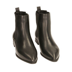 Chelsea boots flat neri in pelle, Primadonna, 20L683522PENERO036, 002a