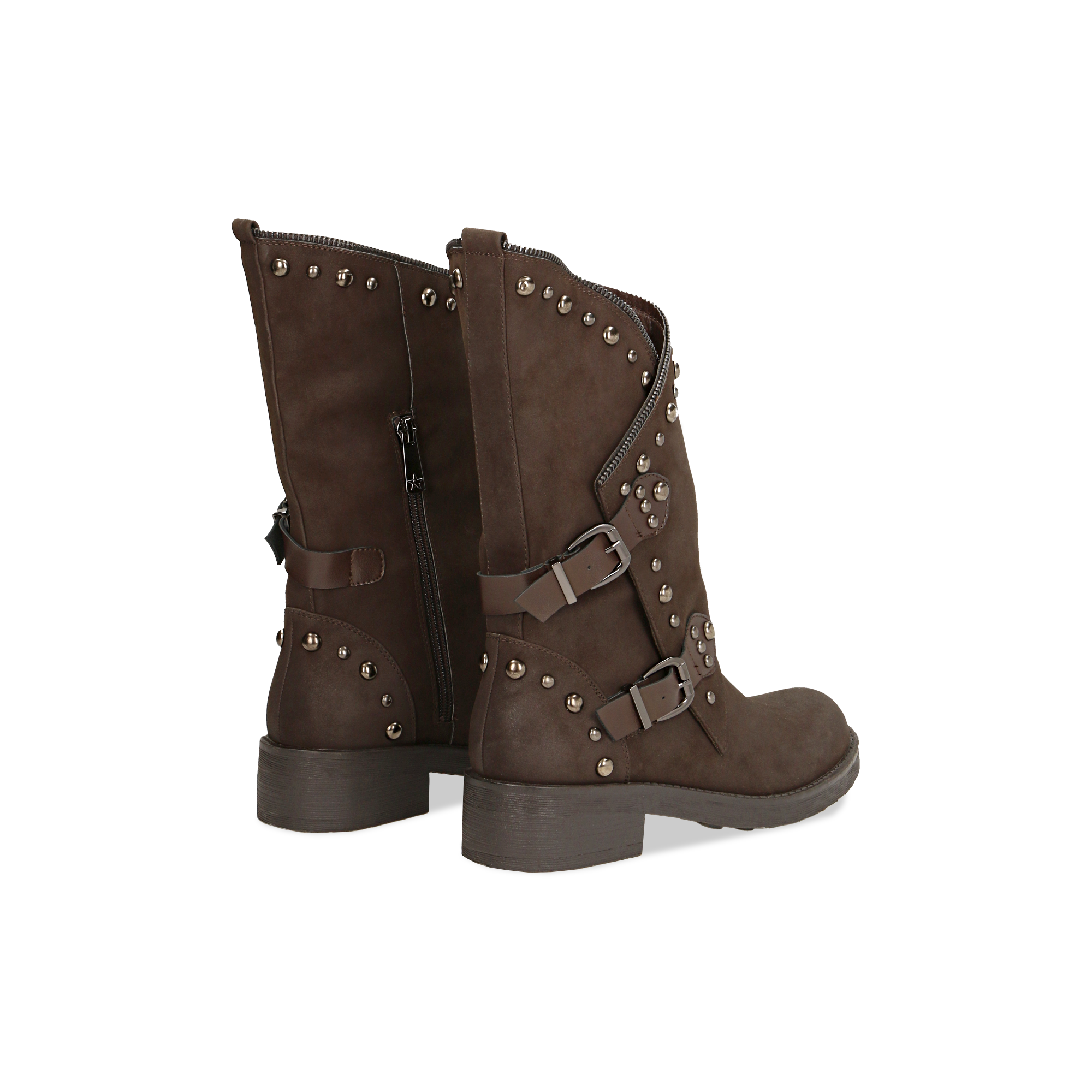 Biker Marroni in Microfibra Nabuk - Cod. 12A700276MNMARR | Primadonna  Collection
