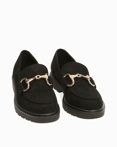 ZAPATOS MOCASIN MICROFIBRA NERO, BLACK