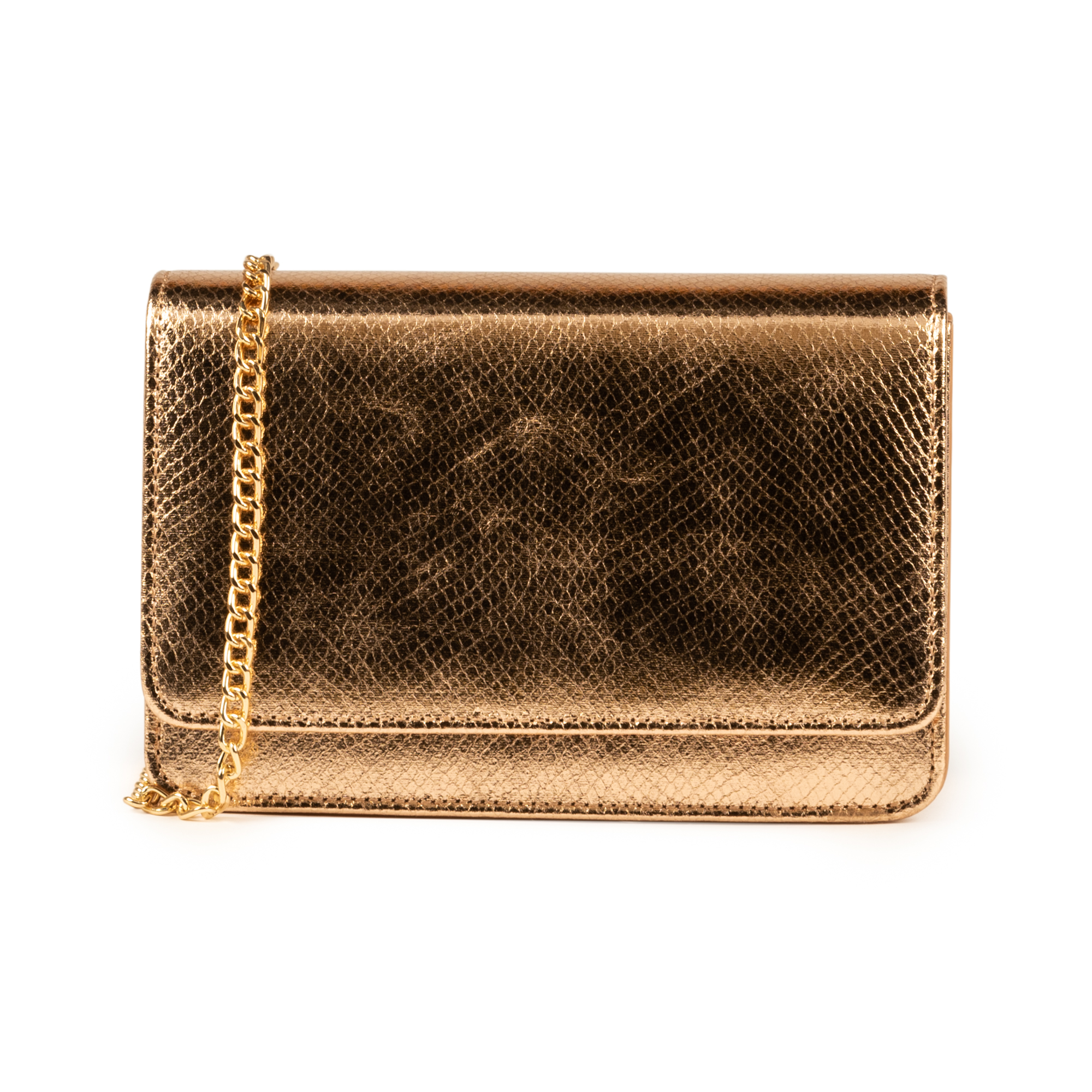 Borsa oro rosa in eco-pelle snake print | Primadonna Collection