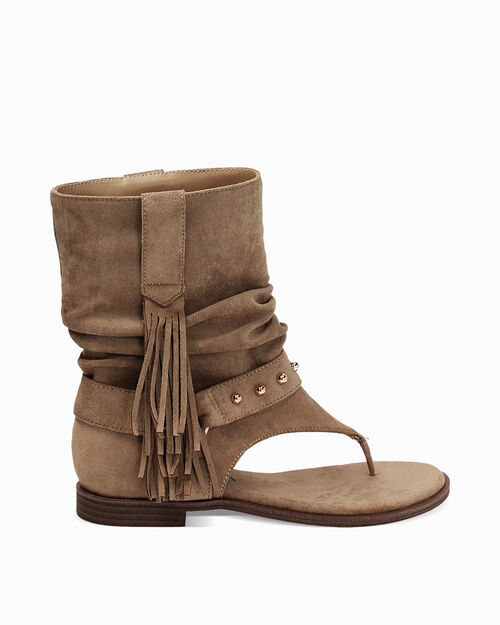 Sandali bassi taupe eleganti, TAUPE