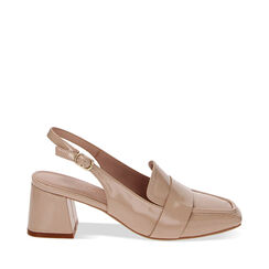 Mocasines slingback nude en naplak, Primadonna, 234981328NPNUDE036, 001a