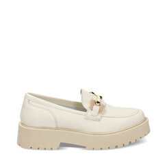 Mocassin crème en cuir, Primadonna, 23L645001PEPANN039, 001a