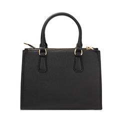 Borsa a mano nera con tracolla removibile, Borse, 275701413EPNEROUNI, 004 preview