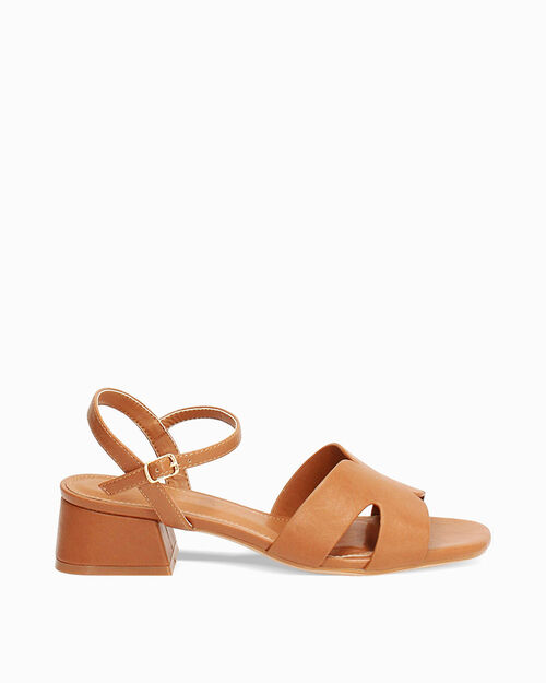 WOMEN SHOES SANDAL SYNTHETIC COGN, COGNAC