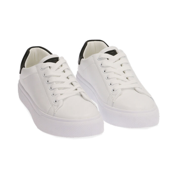 Sneakers bianche, zeppa 6 cm | Primadonna Collection