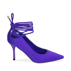 Décolleté viola in lycra, tacco 8,5 cm , Primadonna, 182162815LYVIOL036, 001a