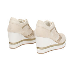 Baskets femme beige en tissu, Primadonna, 252811626TSBEIG036, 004 preview