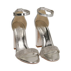 Sandali argento laminato, tacco 10,5 cm , ULTIME OCCASIONI, 192760806LMARGE036, 002 preview