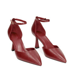Décolleté open shank cherry, tacco 7,5 cm, Primadonna, 244909202EPCHER035, 002a