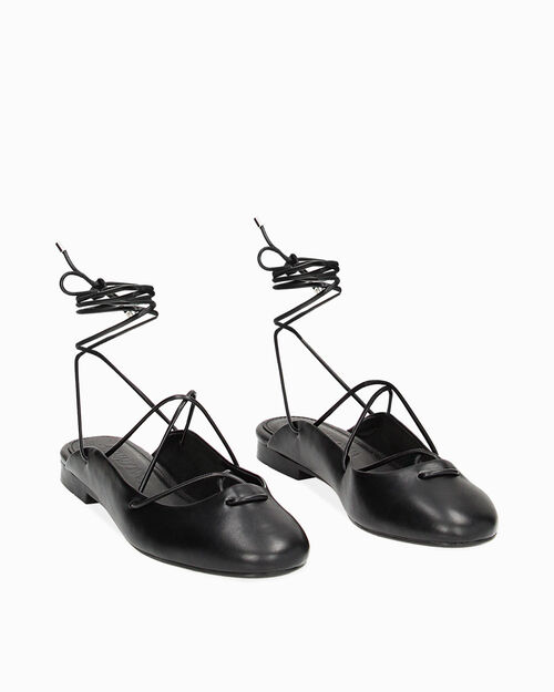 WOMEN SHOES BALLERINA SLINGBACK SYNTHETI, BLACK