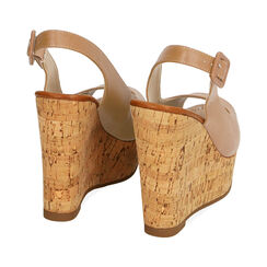 Sandali beige, zeppa 12 cm, Primadonna, 214907982EPBEIG035, 004 preview