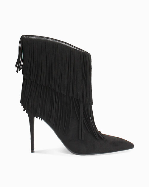 WOMEN SHOES DEMI-BOOT MICROFIBER NERO, BLACK