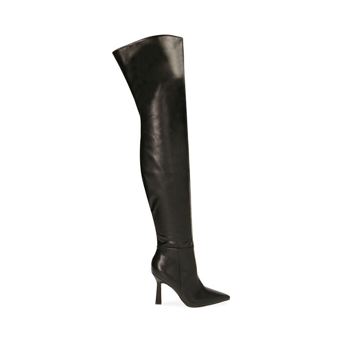 Cuissardes femme noires talon 10 cm Primadonna Collection