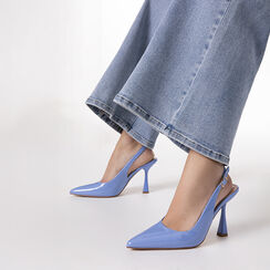Escarpins bleu ciel talon 9,5 cm, Chaussures, 274912902VECELE036, 002a