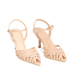 Décolleté slingback nude, tacco 5 cm, Primadonna, 232106701VENUDE035, 002a