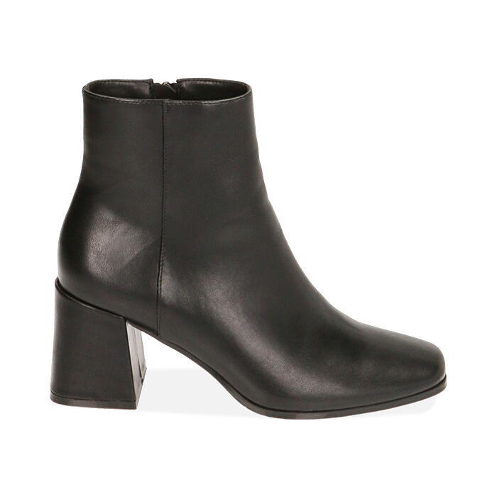 Ankle boots neri, tacco 7 cm , Special Price, 204988212EPNERO036