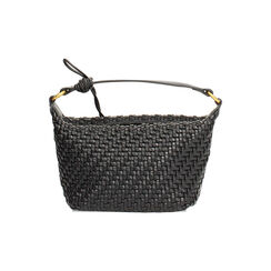 Mini bag nera in materiale intrecciato, Primadonna, 261600636EINEROUNI, 004 preview