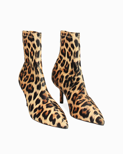 ZAPATOS BOTAS CA&Ntilde;A CORTA LYCRA LEOP, LEOPARD