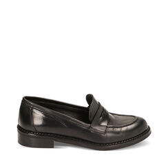 WOMEN SHOES MOCASSINS LEATHER NERO, Primadonna, 22A503022PENERO036, 001a