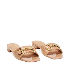 WOMEN SHOES FLAT SYNTHETIC PATENT NUDE, Primadonna, 254951308VENUDE035, 002a