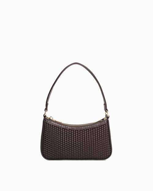 BAG MINI BAG SYNTHETIC WOVEN MORO, DK BROWN