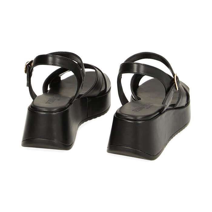 Sandali Donna Primadonna Zeppe Nere Scarpe Zeppa Zeppe Nere