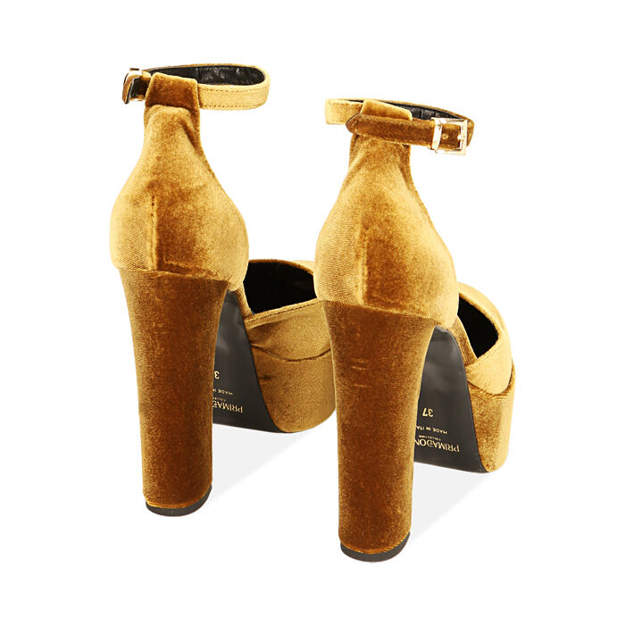 D collet donna oro in velluto tacco 13 cm Primadonna Collection