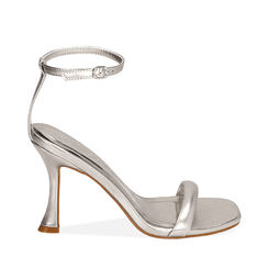 Sandali argento, tacco 10 cm , Primadonna, 192110702LMARGE036, 001a