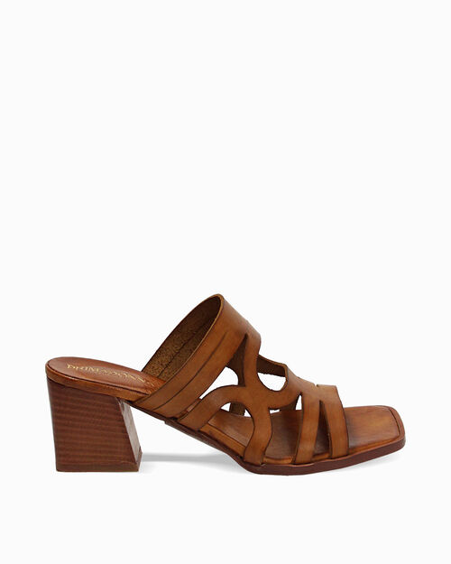ZAPATOS ZAPATILLA CUERO COGN, COGNAC