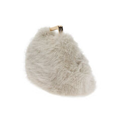 Clutch panna in pelo sintetico con tracolla removibile, Primadonna, 265126381FUPANNUNI, 003 preview